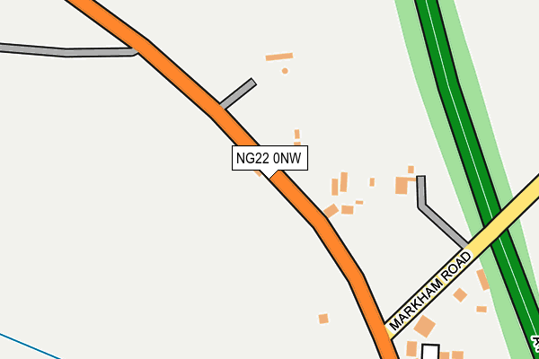 NG22 0NW map - OS OpenMap – Local (Ordnance Survey)