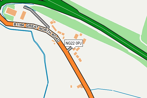 NG22 0PJ map - OS OpenMap – Local (Ordnance Survey)