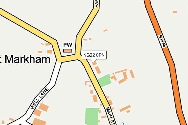 NG22 0PN map - OS OpenMap – Local (Ordnance Survey)