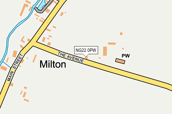 NG22 0PW map - OS OpenMap – Local (Ordnance Survey)