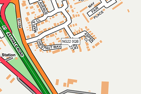 NG22 0QB map - OS OpenMap – Local (Ordnance Survey)