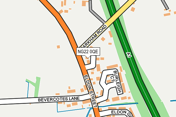 NG22 0QE map - OS OpenMap – Local (Ordnance Survey)