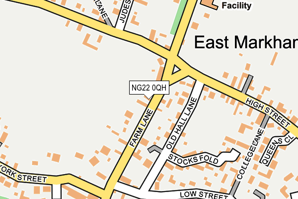 NG22 0QH map - OS OpenMap – Local (Ordnance Survey)