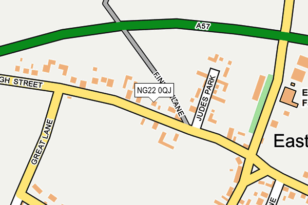 NG22 0QJ map - OS OpenMap – Local (Ordnance Survey)