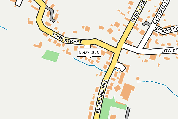 NG22 0QX map - OS OpenMap – Local (Ordnance Survey)