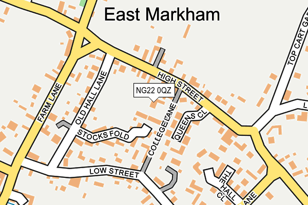 NG22 0QZ map - OS OpenMap – Local (Ordnance Survey)