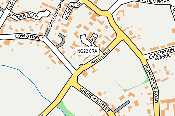 NG22 0RA map - OS OpenMap – Local (Ordnance Survey)