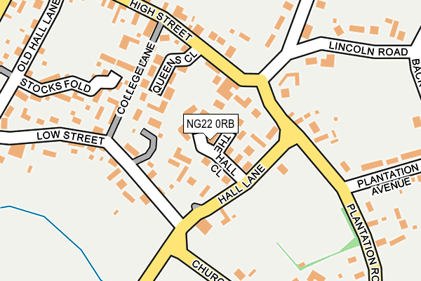 NG22 0RB map - OS OpenMap – Local (Ordnance Survey)