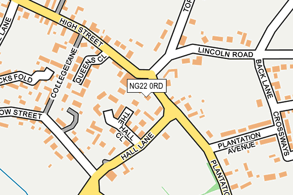 NG22 0RD map - OS OpenMap – Local (Ordnance Survey)