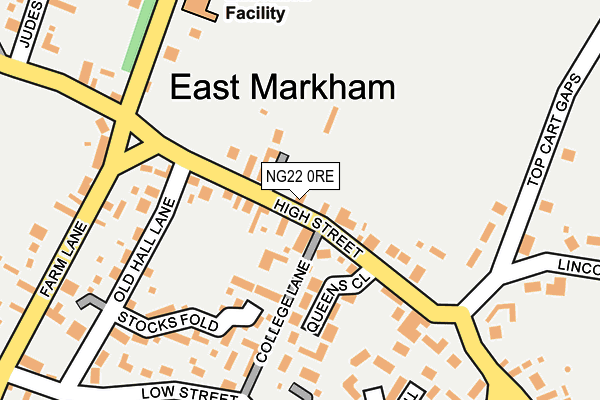 NG22 0RE map - OS OpenMap – Local (Ordnance Survey)