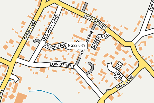 NG22 0RY map - OS OpenMap – Local (Ordnance Survey)
