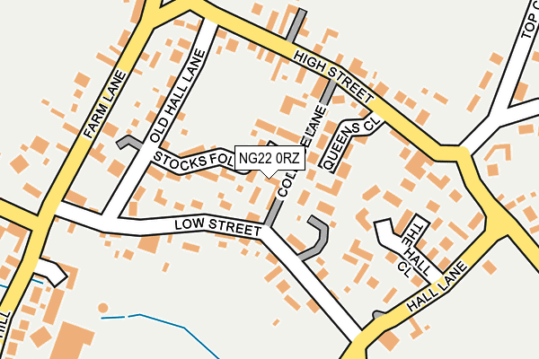 NG22 0RZ map - OS OpenMap – Local (Ordnance Survey)