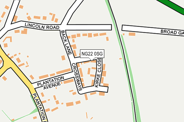 NG22 0SG map - OS OpenMap – Local (Ordnance Survey)