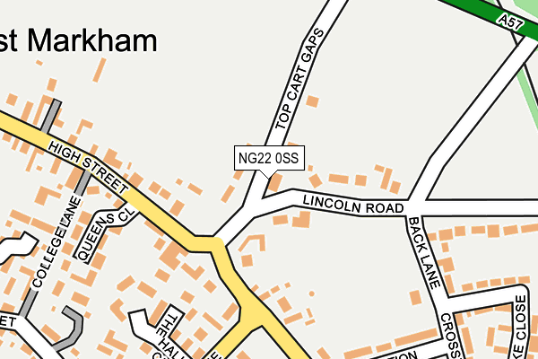 NG22 0SS map - OS OpenMap – Local (Ordnance Survey)