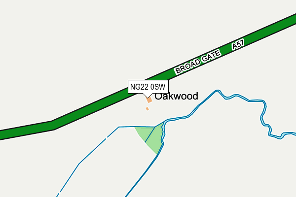 NG22 0SW map - OS OpenMap – Local (Ordnance Survey)