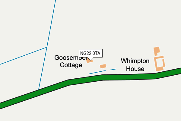 NG22 0TA map - OS OpenMap – Local (Ordnance Survey)