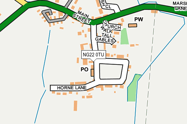 NG22 0TU map - OS OpenMap – Local (Ordnance Survey)