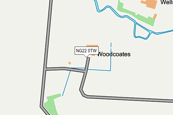 NG22 0TW map - OS OpenMap – Local (Ordnance Survey)