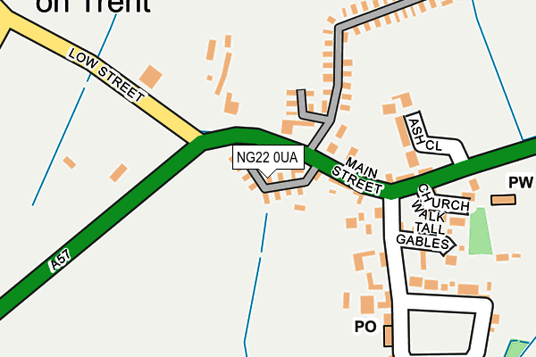 NG22 0UA map - OS OpenMap – Local (Ordnance Survey)