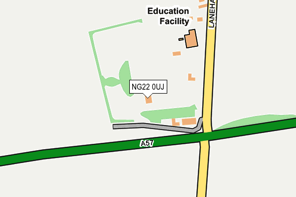 NG22 0UJ map - OS OpenMap – Local (Ordnance Survey)