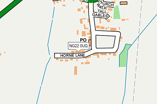 NG22 0UQ map - OS OpenMap – Local (Ordnance Survey)