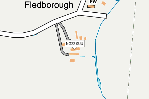 NG22 0UU map - OS OpenMap – Local (Ordnance Survey)