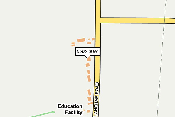 NG22 0UW map - OS OpenMap – Local (Ordnance Survey)