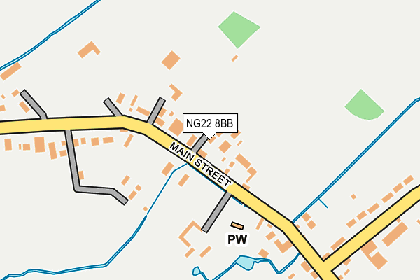 NG22 8BB map - OS OpenMap – Local (Ordnance Survey)