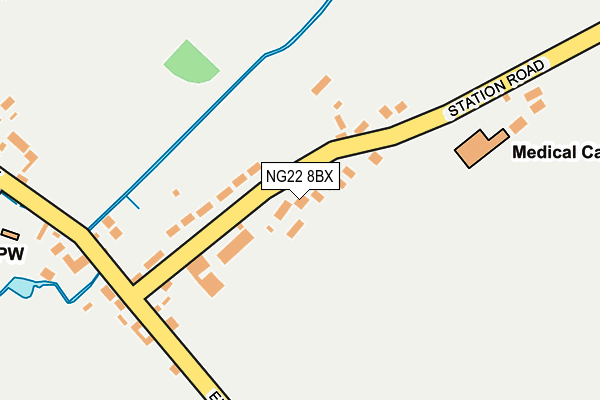 NG22 8BX map - OS OpenMap – Local (Ordnance Survey)