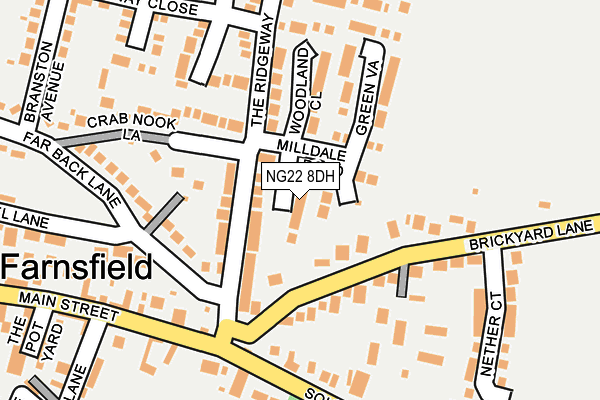 NG22 8DH map - OS OpenMap – Local (Ordnance Survey)
