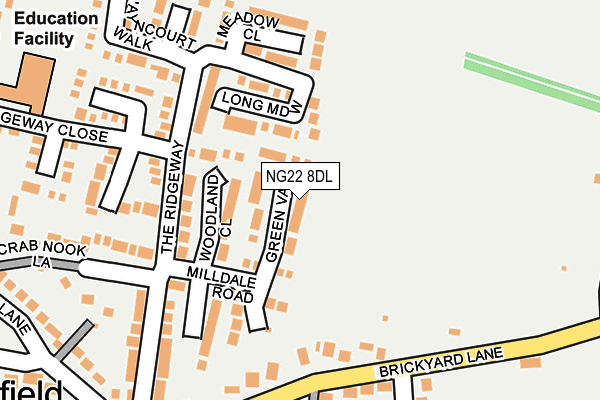 NG22 8DL map - OS OpenMap – Local (Ordnance Survey)