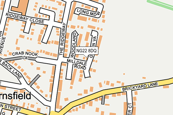 NG22 8DQ map - OS OpenMap – Local (Ordnance Survey)