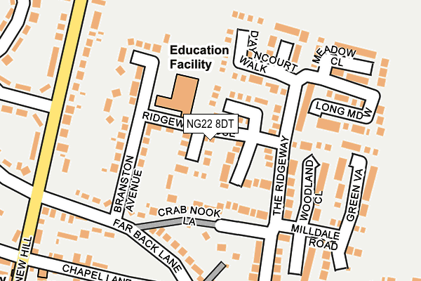 NG22 8DT map - OS OpenMap – Local (Ordnance Survey)