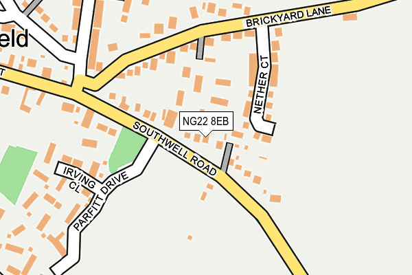 NG22 8EB map - OS OpenMap – Local (Ordnance Survey)