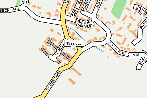 NG22 8EL map - OS OpenMap – Local (Ordnance Survey)