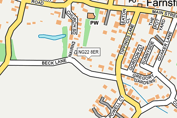 NG22 8ER map - OS OpenMap – Local (Ordnance Survey)