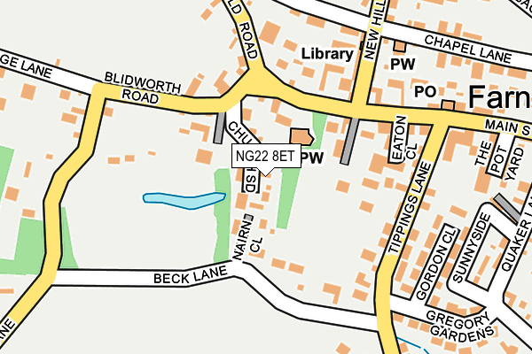 NG22 8ET map - OS OpenMap – Local (Ordnance Survey)