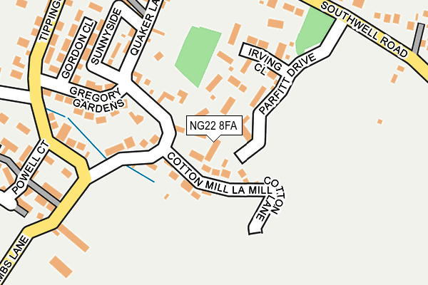 NG22 8FA map - OS OpenMap – Local (Ordnance Survey)