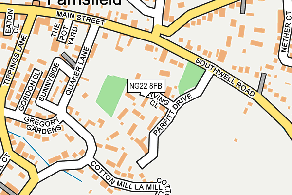NG22 8FB map - OS OpenMap – Local (Ordnance Survey)