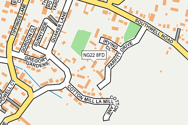 NG22 8FD map - OS OpenMap – Local (Ordnance Survey)