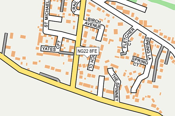 NG22 8FE map - OS OpenMap – Local (Ordnance Survey)