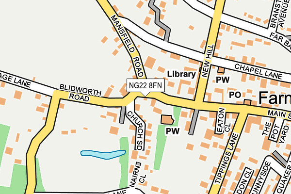 NG22 8FN map - OS OpenMap – Local (Ordnance Survey)