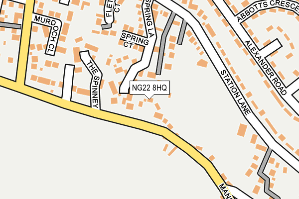 NG22 8HQ map - OS OpenMap – Local (Ordnance Survey)