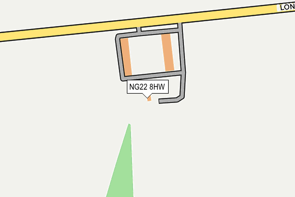NG22 8HW map - OS OpenMap – Local (Ordnance Survey)