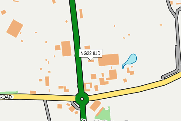 NG22 8JD map - OS OpenMap – Local (Ordnance Survey)
