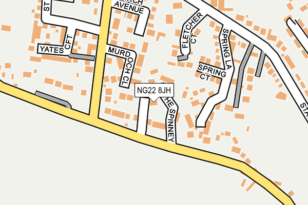 NG22 8JH map - OS OpenMap – Local (Ordnance Survey)