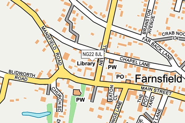 NG22 8JL map - OS OpenMap – Local (Ordnance Survey)