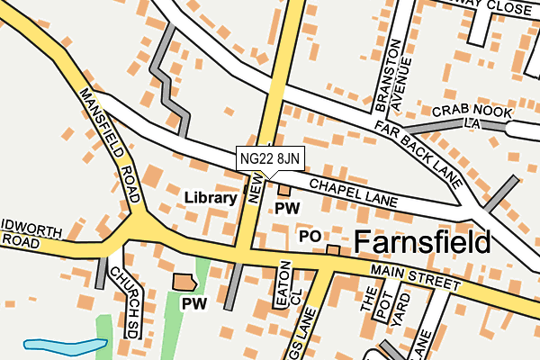 NG22 8JN map - OS OpenMap – Local (Ordnance Survey)