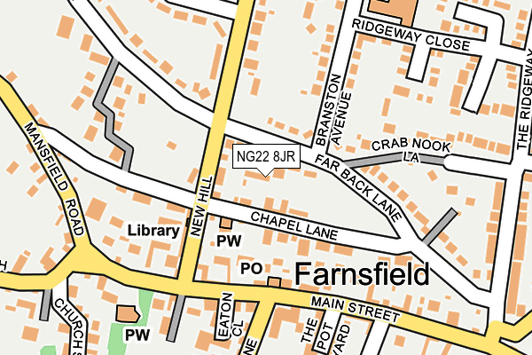 NG22 8JR map - OS OpenMap – Local (Ordnance Survey)