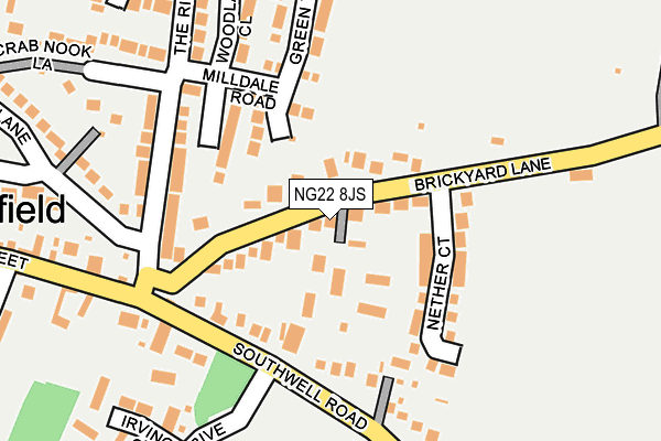 NG22 8JS map - OS OpenMap – Local (Ordnance Survey)